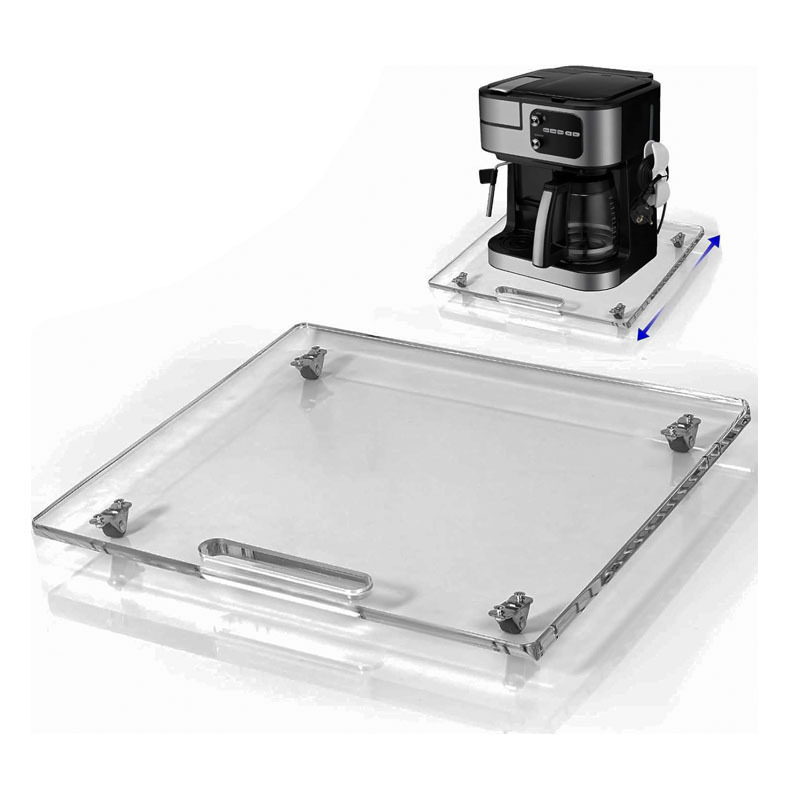 Acrylic Rolling Tray with Rubb - đánh giá và giá Coffee Equipment Tray