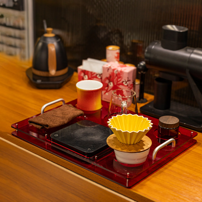 Acrylic coffee tray, used to s - đánh giá và giá Coffee Equipment Tray