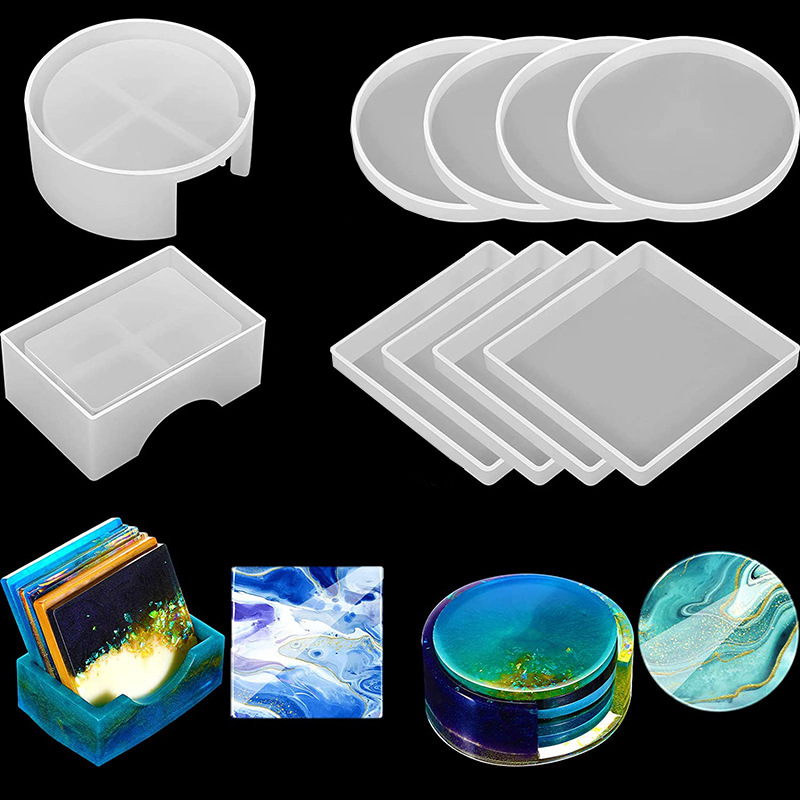 Round Square Coaster Silicone  - đánh giá và giá Coffee Equipment Tray